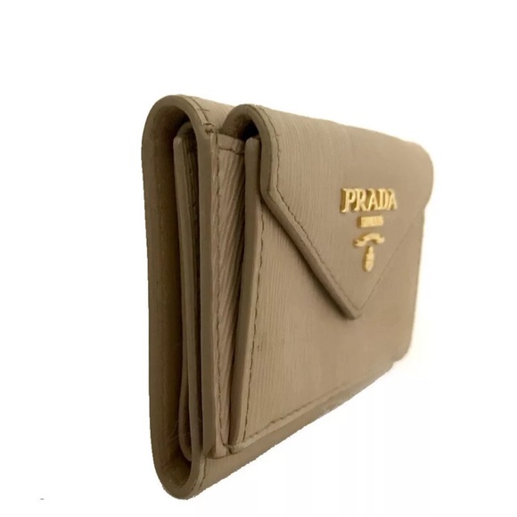 PRADA Vitello Move Saffiano Leather Trifold Mini Wallet - Picture 2 of 8